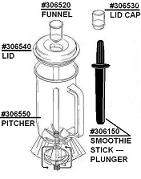 L'Equip RPM Blender Parts (Model 228)